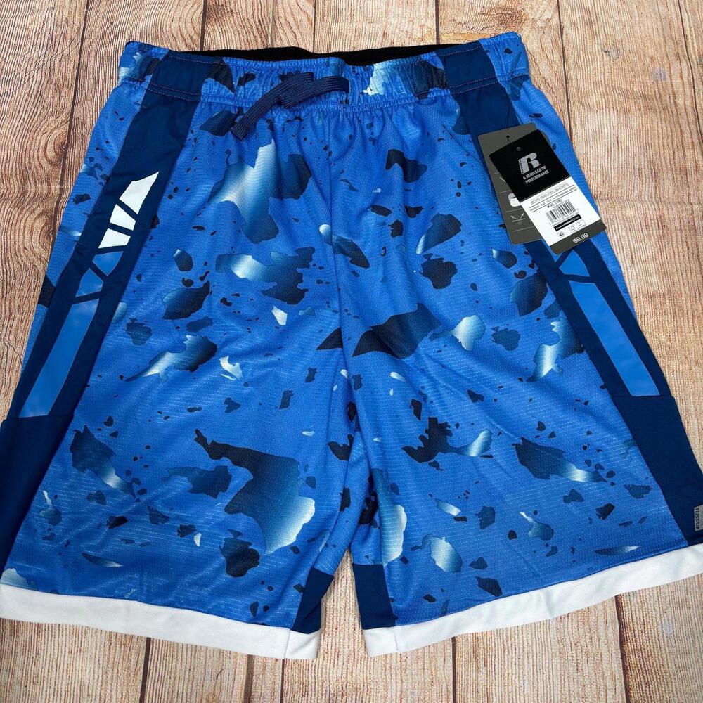 Russell Boys Printed Athletic Shorts XXL (18) NWT